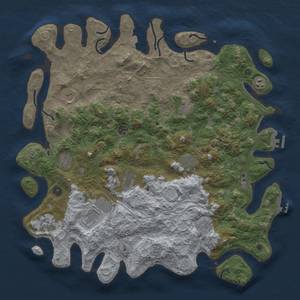 Thumbnail Rust Map: Procedural Map, Size: 4700, Seed: 5033, 19 Monuments