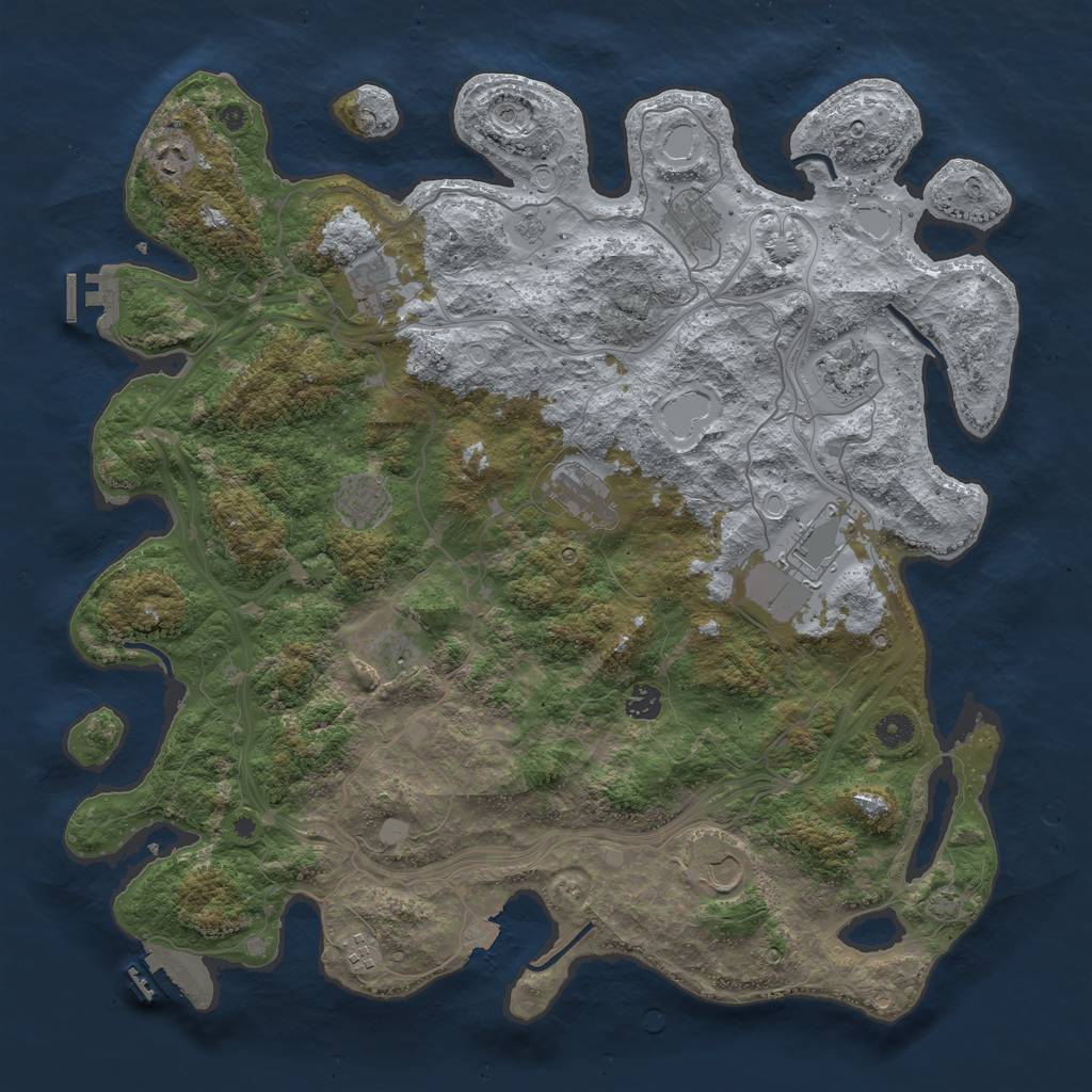 Rust Map: Procedural Map, Size: 4500, Seed: 5768574, 19 Monuments