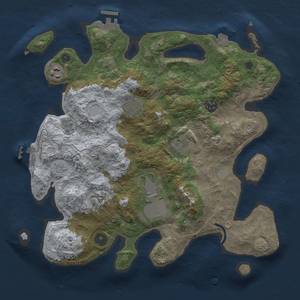 Thumbnail Rust Map: Procedural Map, Size: 3500, Seed: 1864084242, 15 Monuments