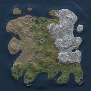 Thumbnail Rust Map: Procedural Map, Size: 3500, Seed: 1553094733, 16 Monuments