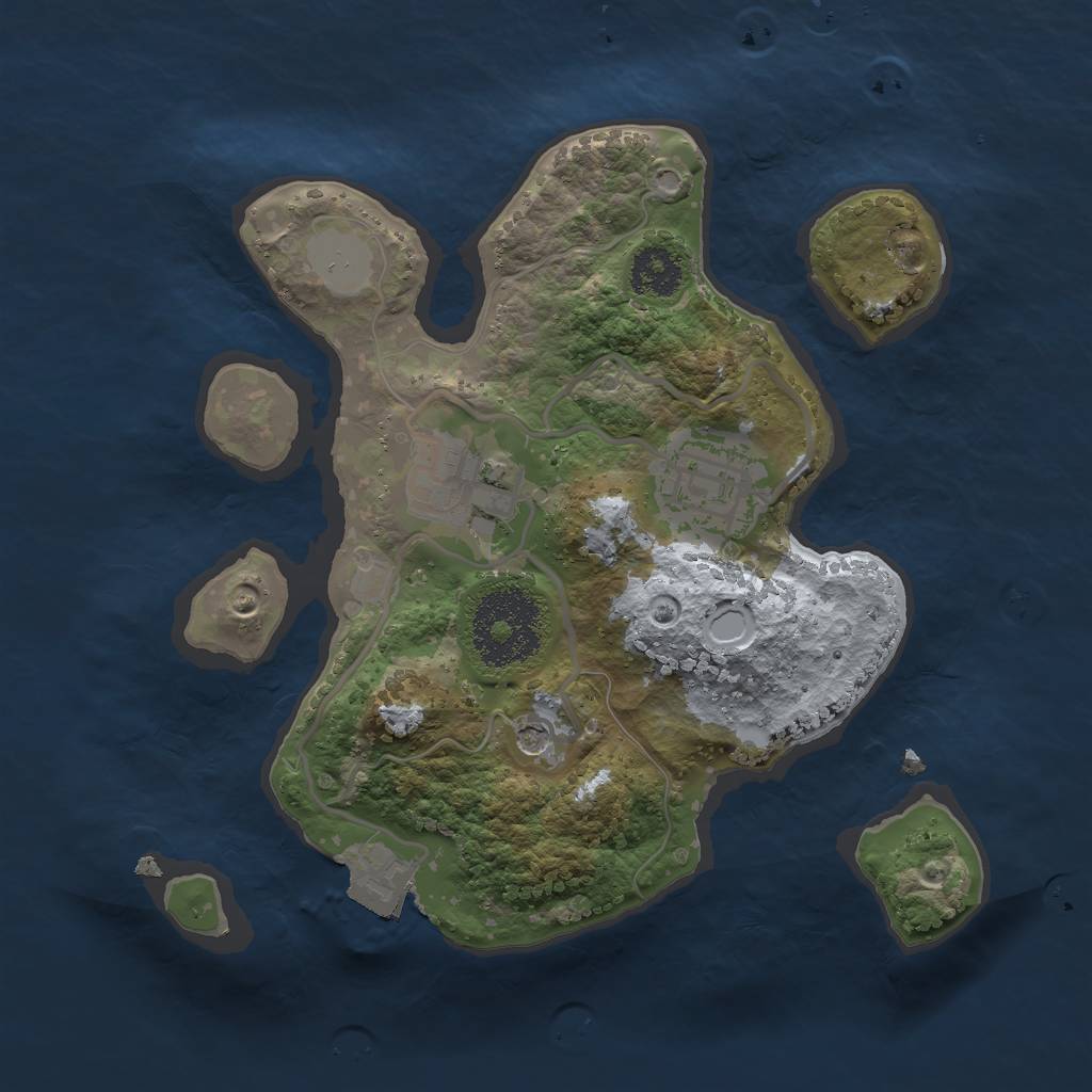 Rust Map: Procedural Map, Size: 2200, Seed: 1885741884, 6 Monuments