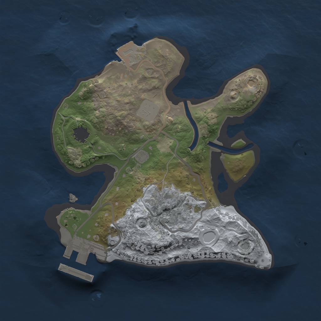 Rust Map: Procedural Map, Size: 1792, Seed: 779455, 4 Monuments