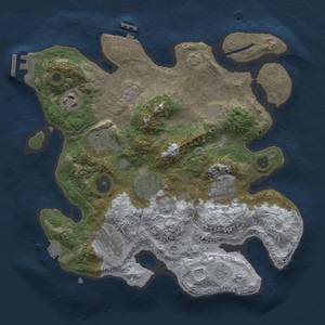 Thumbnail Rust Map: Procedural Map, Size: 3000, Seed: 1529567449, 14 Monuments