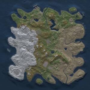 Thumbnail Rust Map: Procedural Map, Size: 4250, Seed: 1393786285, 15 Monuments