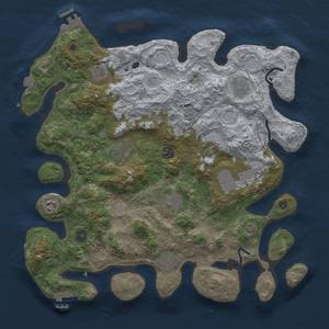 Thumbnail Rust Map: Procedural Map, Size: 4000, Seed: 601650782, 18 Monuments