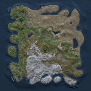 Thumbnail Rust Map: Procedural Map, Size: 4000, Seed: 74324, 14 Monuments