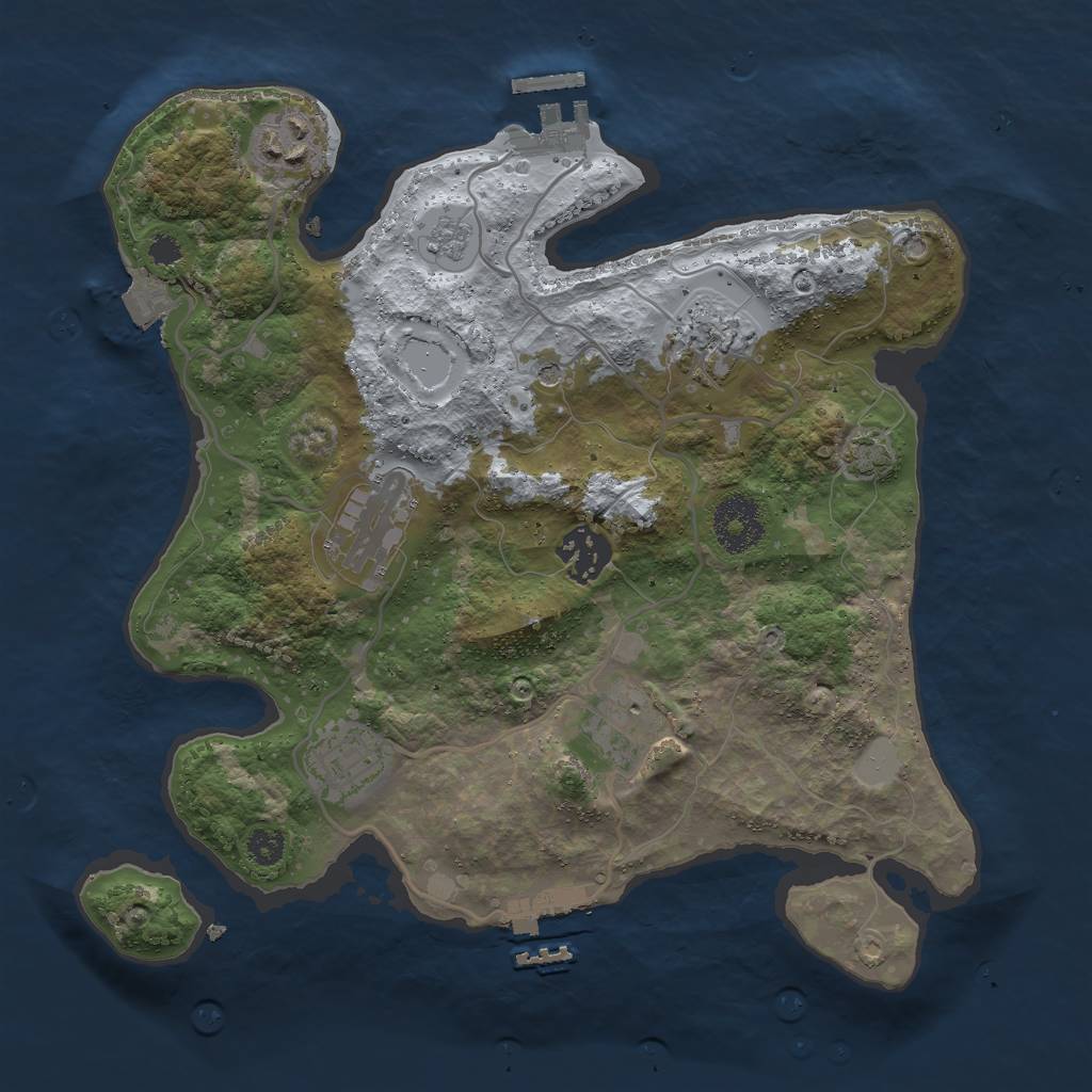 Rust Map: Procedural Map, Size: 3000, Seed: 1331221234, 14 Monuments