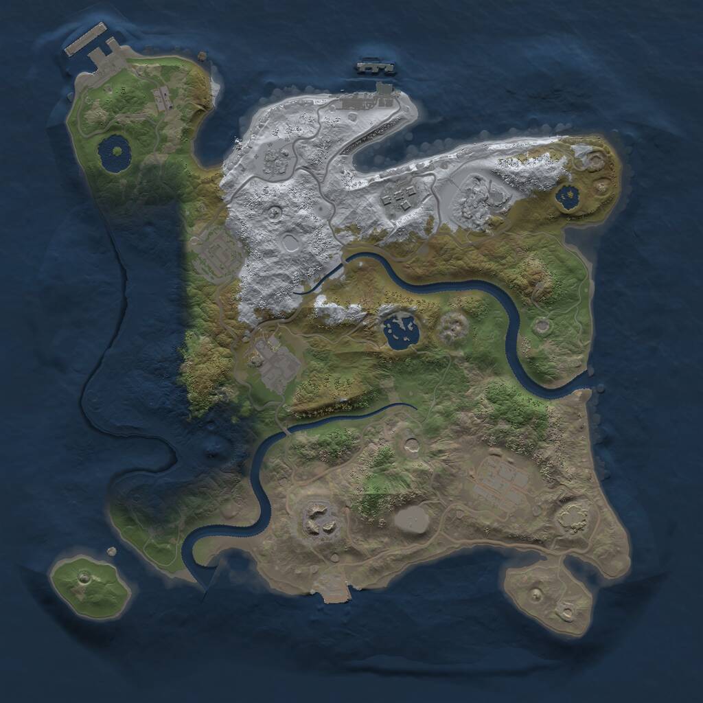 Rust Map: Procedural Map, Size: 3000, Seed: 1331221234, 13 Monuments