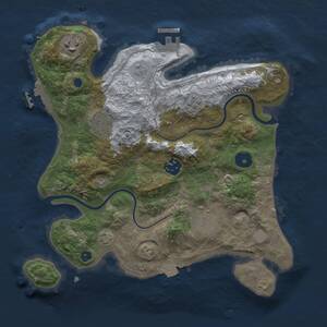 Thumbnail Rust Map: Procedural Map, Size: 3000, Seed: 1331221234, 11 Monuments