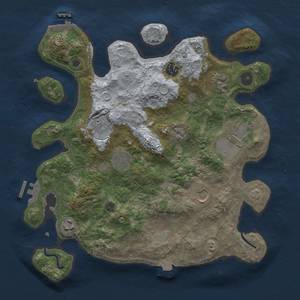 Thumbnail Rust Map: Procedural Map, Size: 3500, Seed: 688243162, 15 Monuments