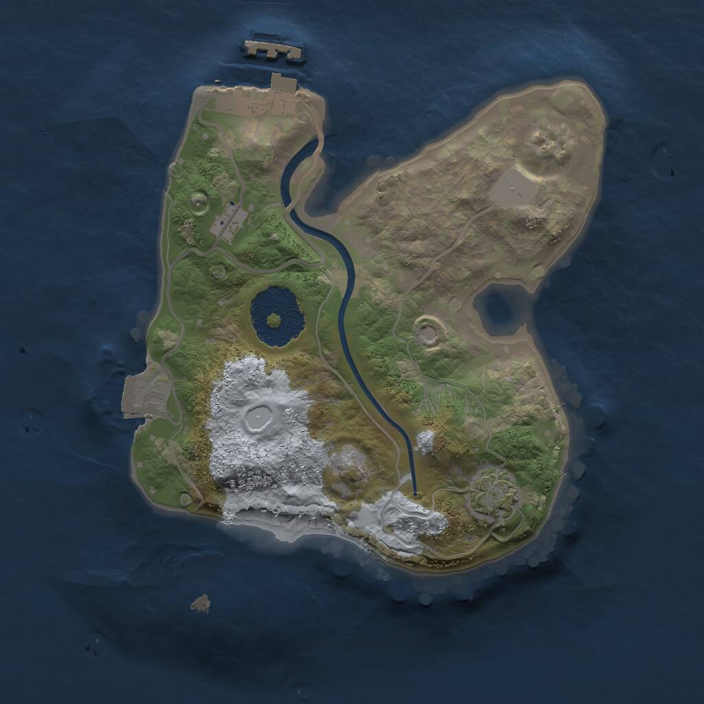 Rust Map: Procedural Map, Size: 1900, Seed: 1086230043, 3 Monuments