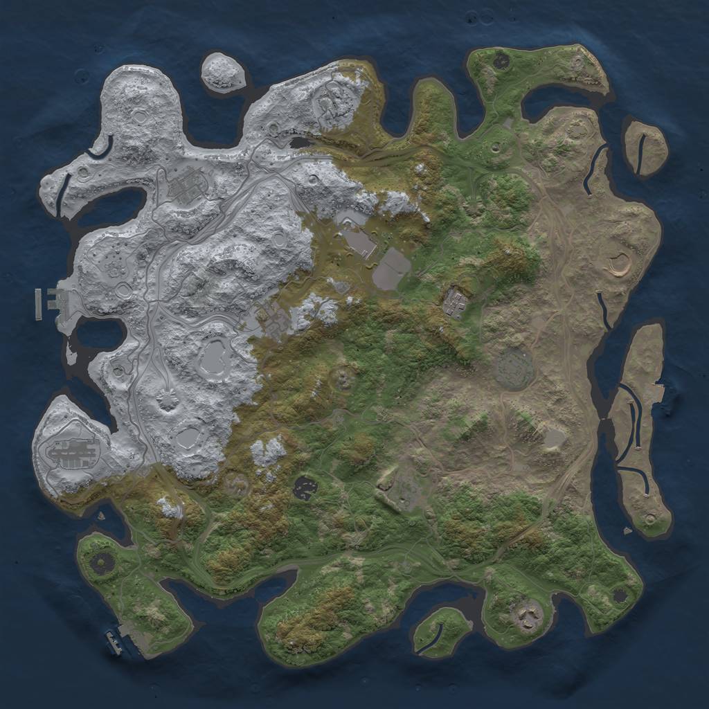 Rust Map: Procedural Map, Size: 4500, Seed: 1123581119, 19 Monuments