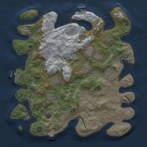 Thumbnail Rust Map: Procedural Map, Size: 4000, Seed: 8261, 19 Monuments