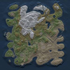 Thumbnail Rust Map: Procedural Map, Size: 4000, Seed: 8261, 12 Monuments