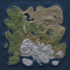 Thumbnail Rust Map: Procedural Map, Size: 4000, Seed: 744551309, 15 Monuments