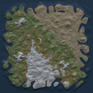 Thumbnail Rust Map: Procedural Map, Size: 6000, Seed: 180996978, 19 Monuments