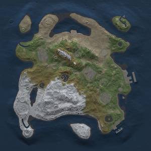 Thumbnail Rust Map: Procedural Map, Size: 3000, Seed: 3279, 12 Monuments