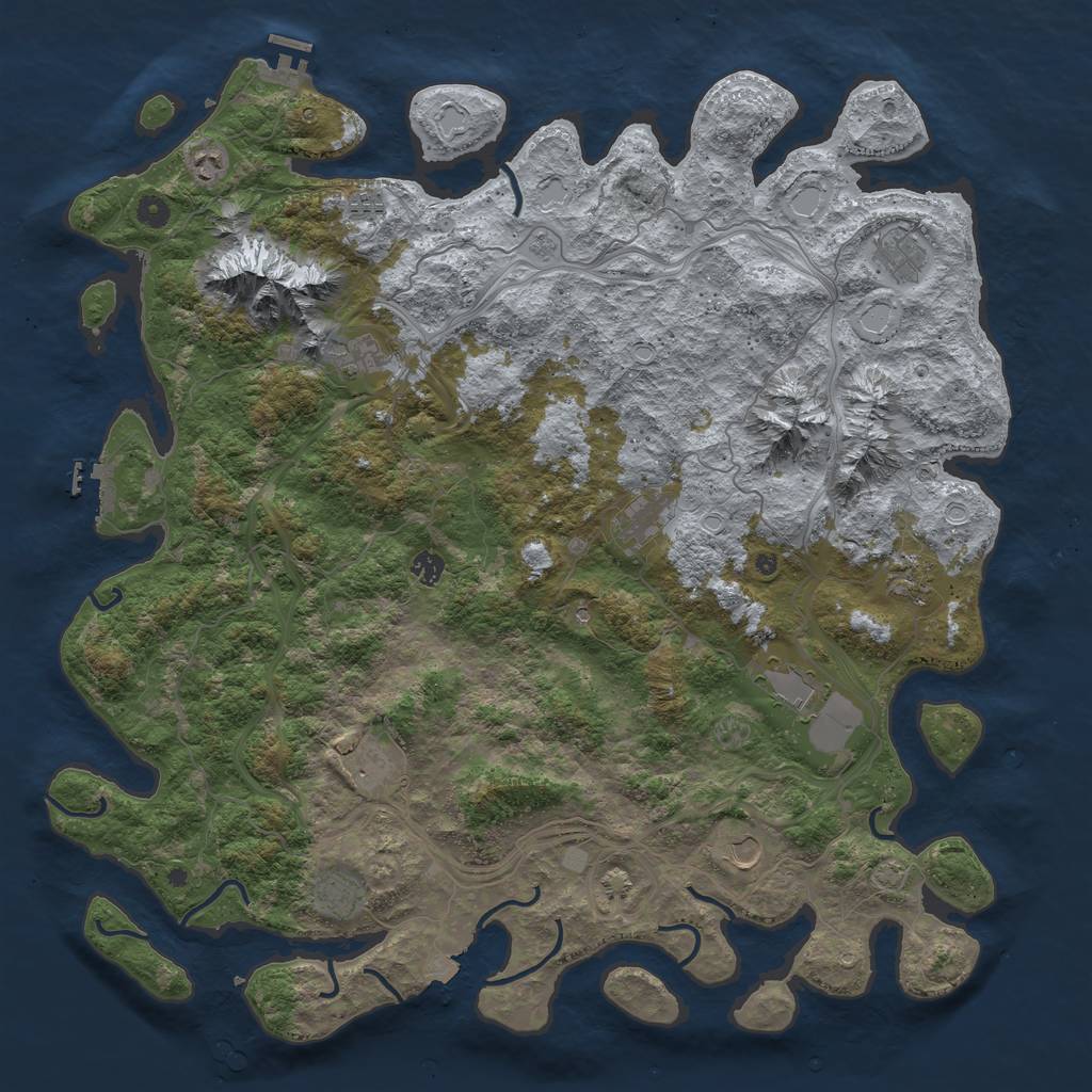 Rust Map: Procedural Map, Size: 5000, Seed: 1513024778, 19 Monuments