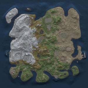 Thumbnail Rust Map: Procedural Map, Size: 3500, Seed: 1171216613, 18 Monuments