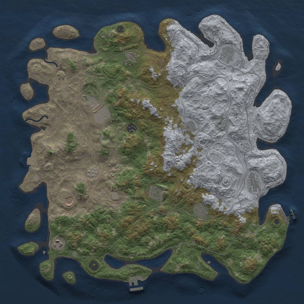 Rust Map: Procedural Map, Size: 4700, Seed: 6971, 19 Monuments