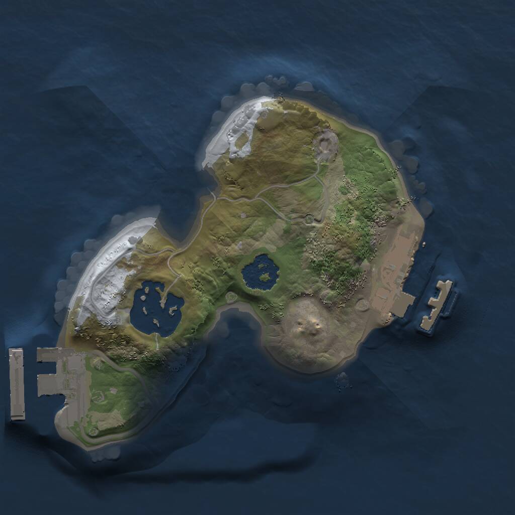 Rust Map: Procedural Map, Size: 1450, Seed: 886302868, 4 Monuments