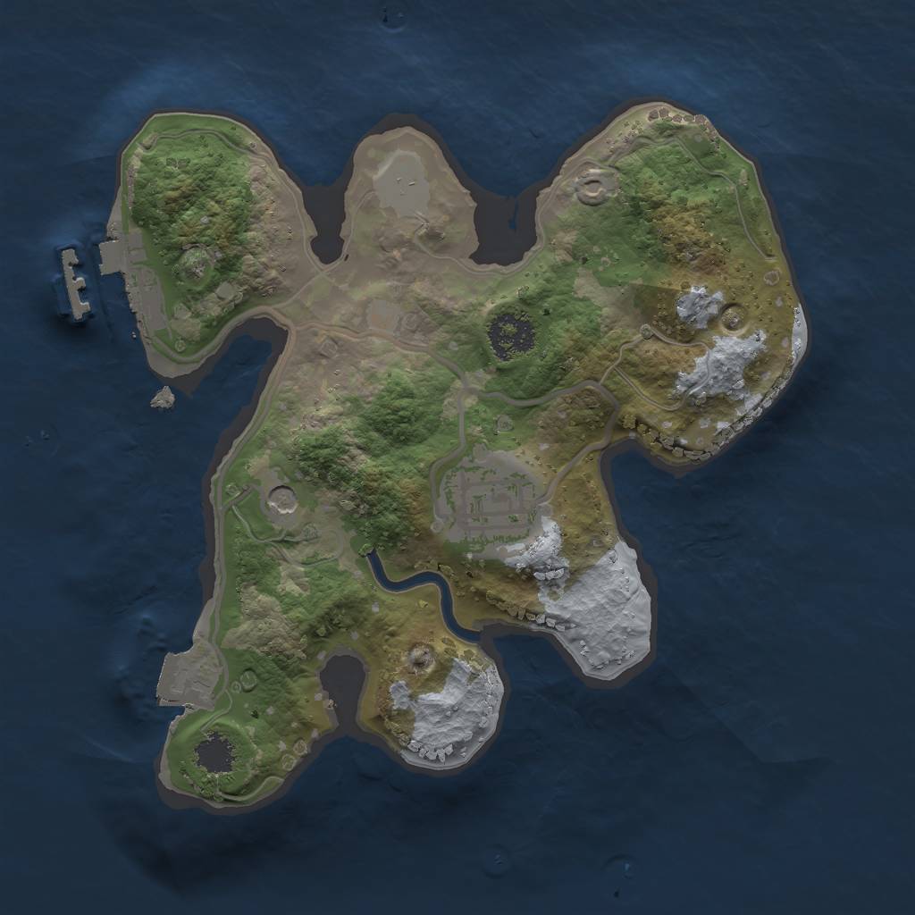 Rust Map: Procedural Map, Size: 1997, Seed: 1983581717, 6 Monuments