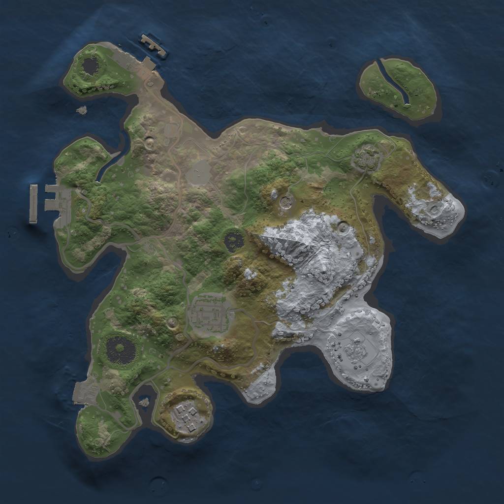 Rust Map: Procedural Map, Size: 2600, Seed: 1983581717, 10 Monuments