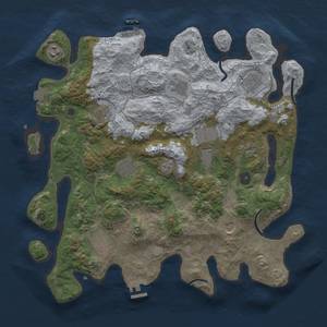 Thumbnail Rust Map: Procedural Map, Size: 4000, Seed: 2129075522, 18 Monuments