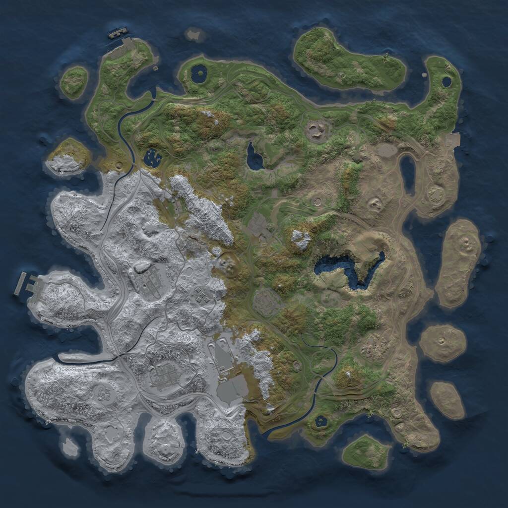 Rust Map: Procedural Map, Size: 4250, Seed: 813134499, 15 Monuments