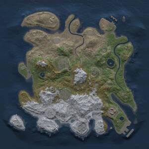 Thumbnail Rust Map: Procedural Map, Size: 3000, Seed: 953603788, 10 Monuments