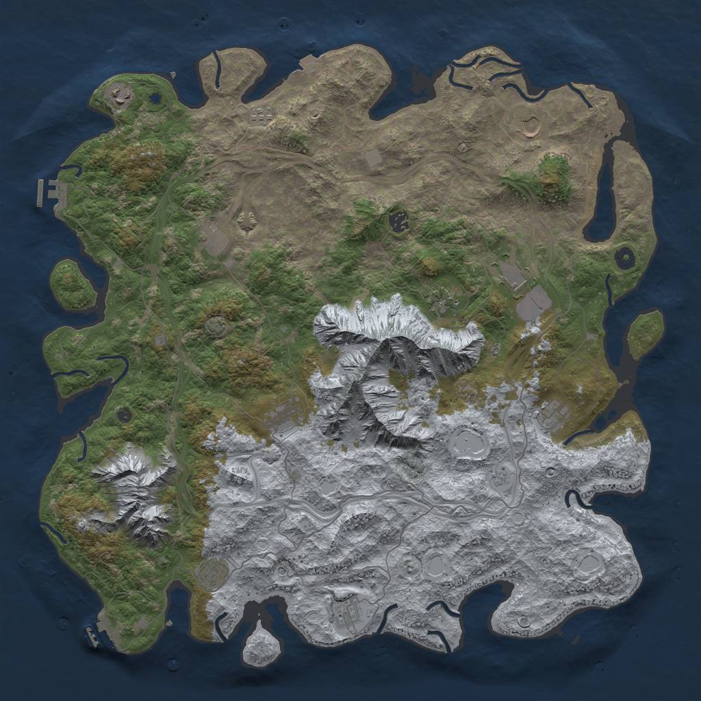 Rust Map: Procedural Map, Size: 5100, Seed: 50000, 19 Monuments