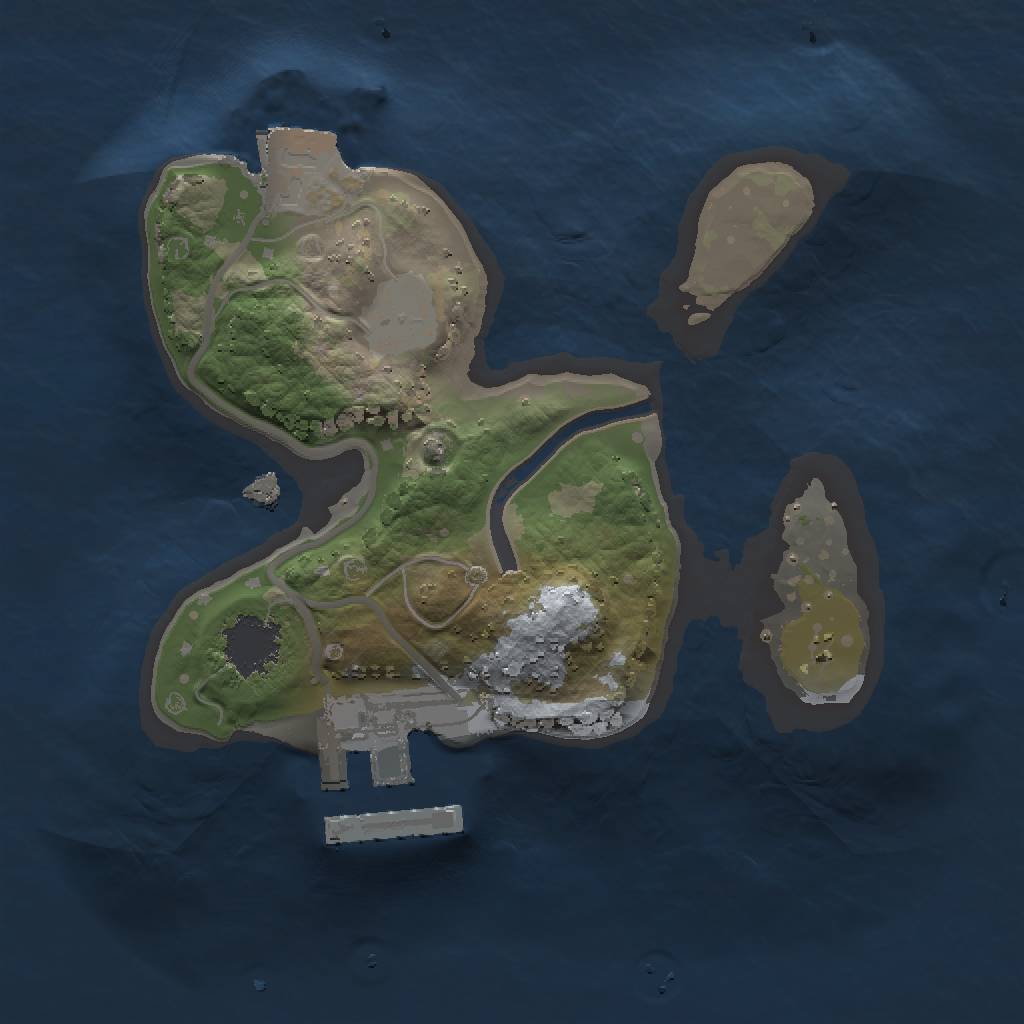 Rust Map: Procedural Map, Size: 1500, Seed: 2062973220, 4 Monuments