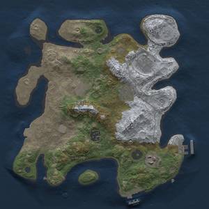 Thumbnail Rust Map: Procedural Map, Size: 3000, Seed: 237254252, 13 Monuments