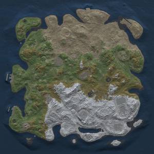 Thumbnail Rust Map: Procedural Map, Size: 4500, Seed: 12548571, 19 Monuments