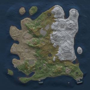 Thumbnail Rust Map: Procedural Map, Size: 3500, Seed: 1900457370, 16 Monuments