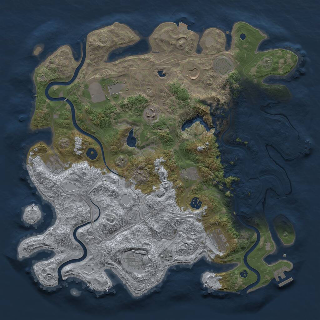 Rust Map: Procedural Map, Size: 4250, Seed: 110715760, 16 Monuments