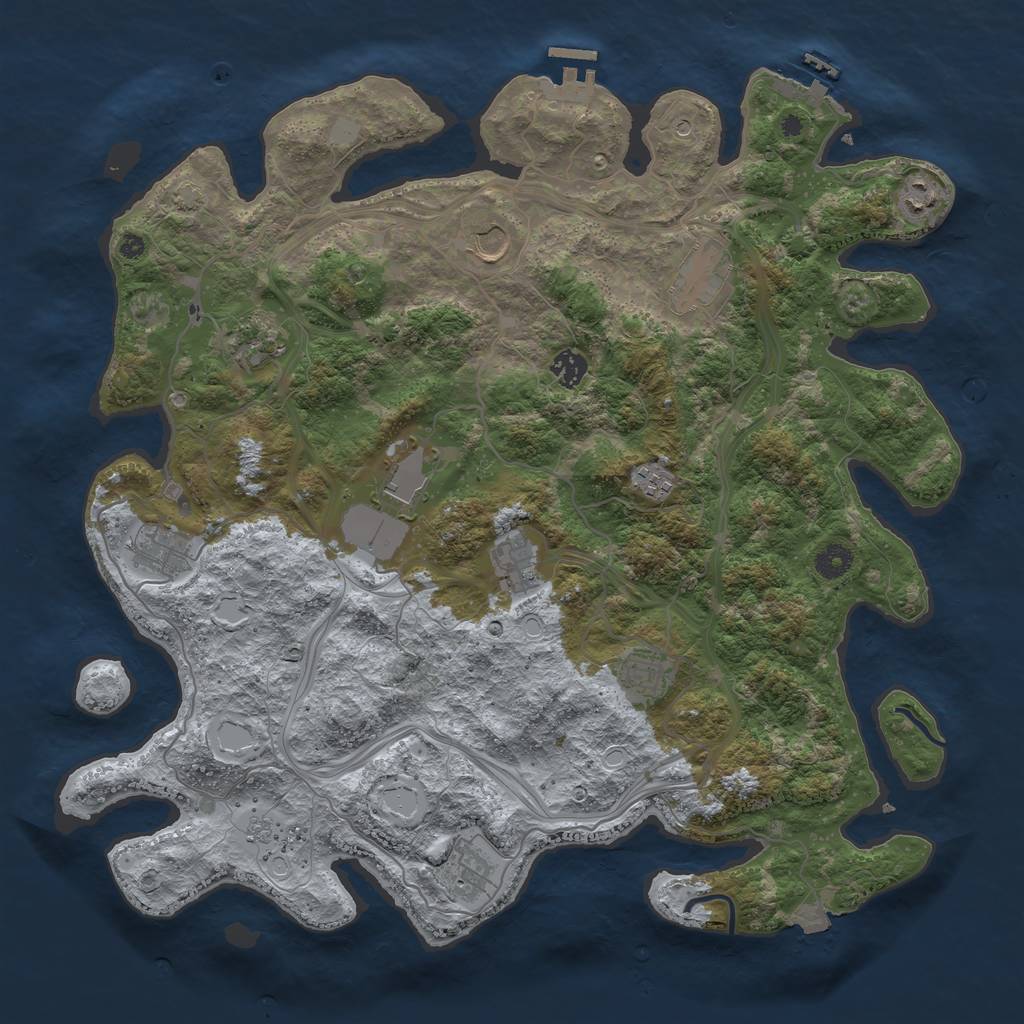 Rust Map: Procedural Map, Size: 4250, Seed: 110715760, 19 Monuments