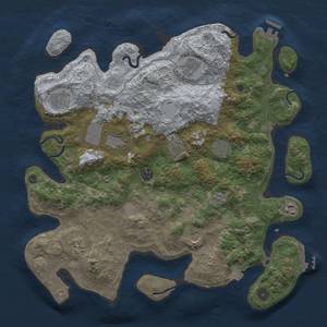 Thumbnail Rust Map: Procedural Map, Size: 4000, Seed: 1211348742, 18 Monuments