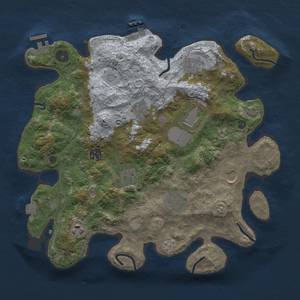 Thumbnail Rust Map: Procedural Map, Size: 3500, Seed: 2021920169, 17 Monuments