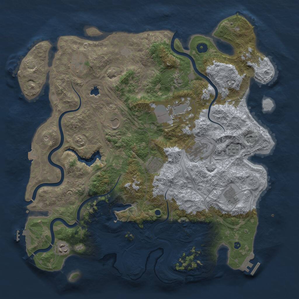 Rust Map: Procedural Map, Size: 4250, Seed: 7163, 15 Monuments