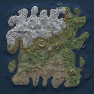 Thumbnail Rust Map: Procedural Map, Size: 4000, Seed: 548612900, 19 Monuments