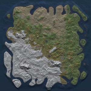 Thumbnail Rust Map: Procedural Map, Size: 6000, Seed: 81106110, 19 Monuments