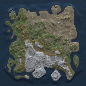 Thumbnail Rust Map: Procedural Map, Size: 4000, Seed: 1113040309, 19 Monuments