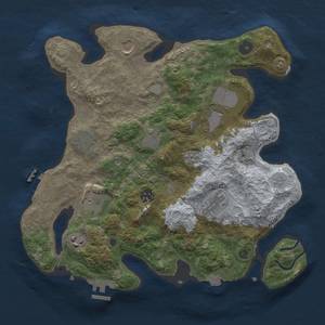 Thumbnail Rust Map: Procedural Map, Size: 3500, Seed: 948792859, 17 Monuments