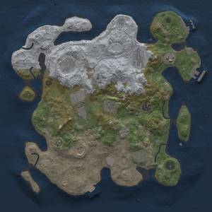 Thumbnail Rust Map: Procedural Map, Size: 3500, Seed: 42829057, 17 Monuments