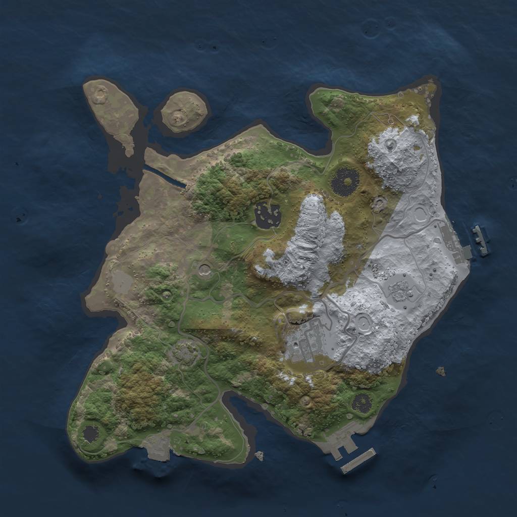 Rust Map: Procedural Map, Size: 2750, Seed: 275490836, 10 Monuments