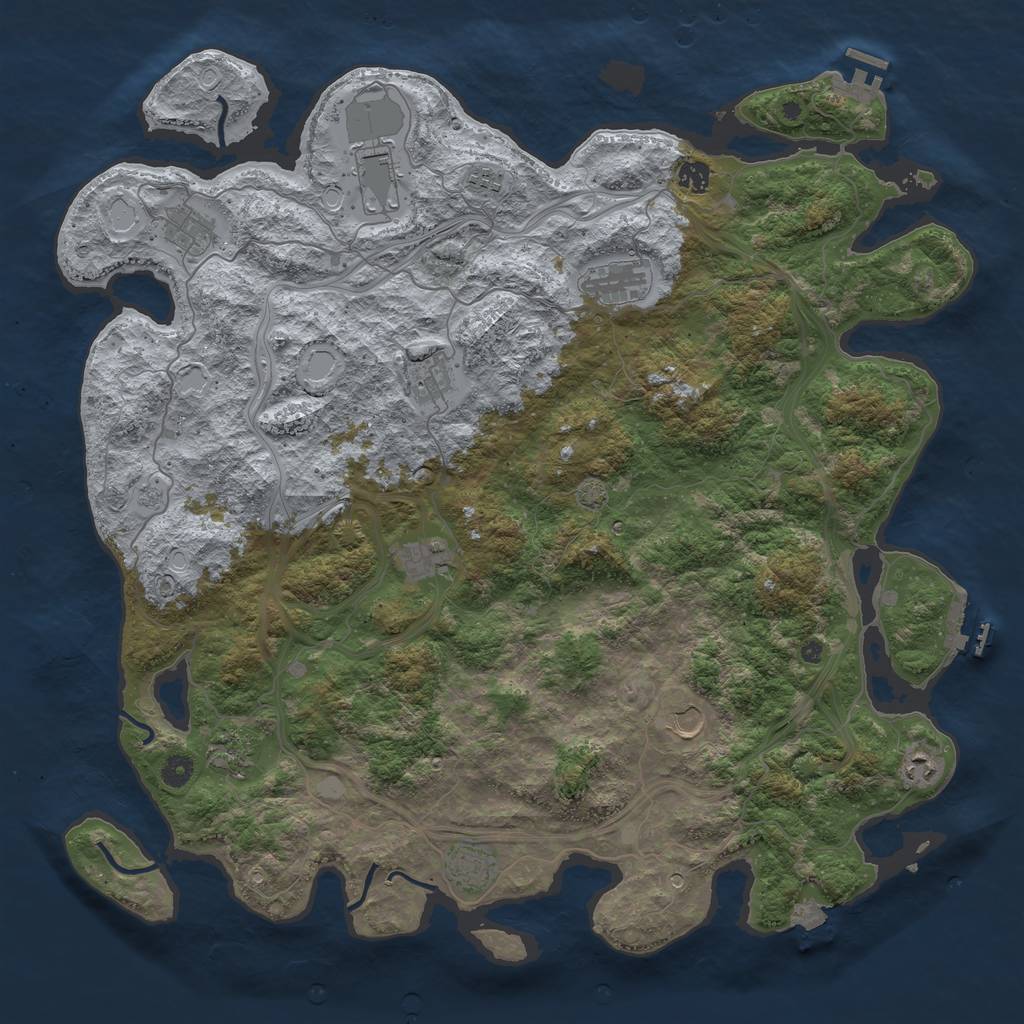 Rust Map: Procedural Map, Size: 4750, Seed: 19132, 19 Monuments