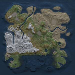 Thumbnail Rust Map: Procedural Map, Size: 3850, Seed: 75031688, 16 Monuments