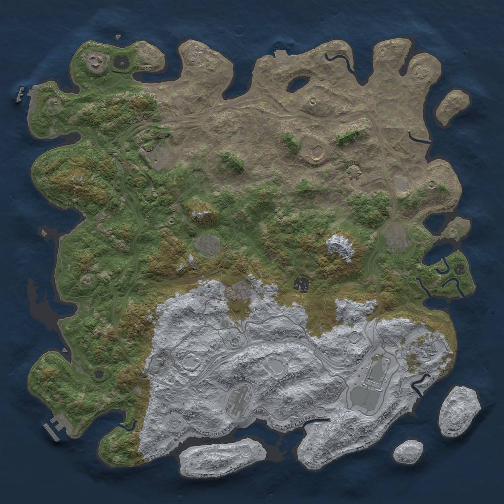 Rust Map: Procedural Map, Size: 4800, Seed: 1489761254, 19 Monuments