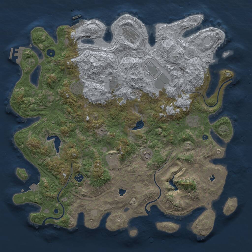 Rust Map: Procedural Map, Size: 4500, Seed: 856798, 15 Monuments